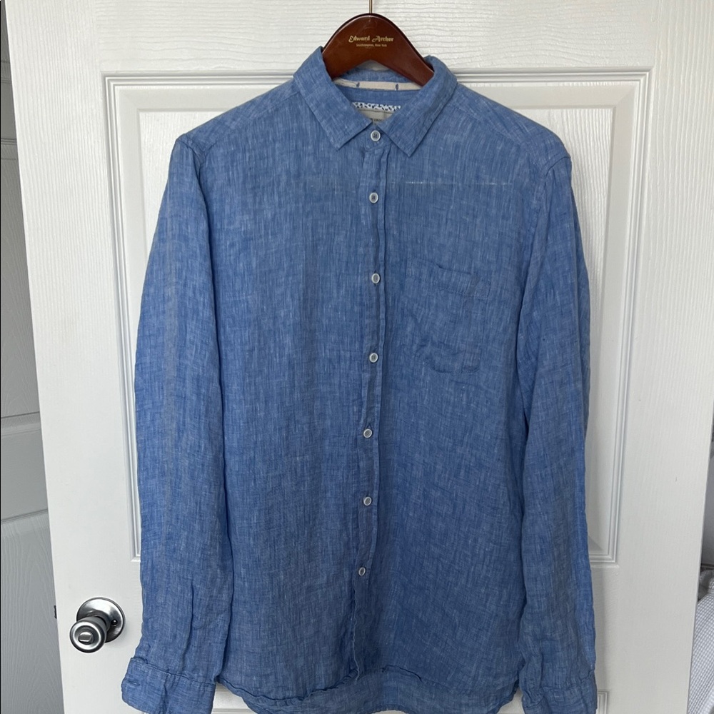 Heritage 1981 Blue Casual Button Down Shirt